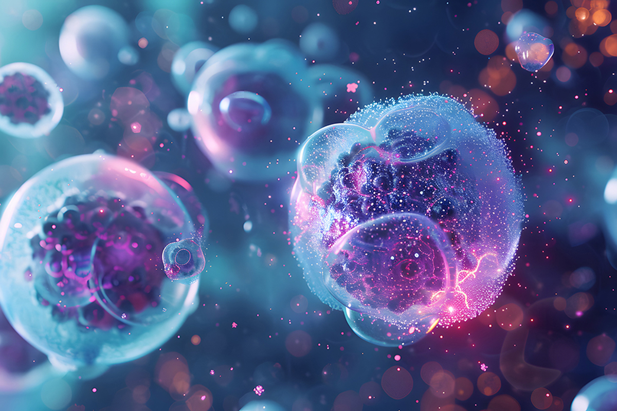 illustration of cancer cell division